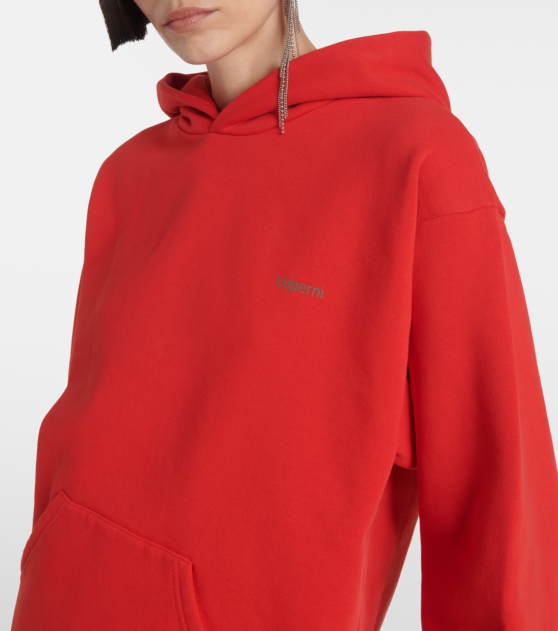 Horn cotton-blend jersey hoodie | Coperni