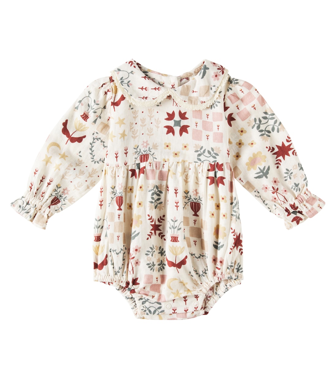 Baby Cora floral linen-blend bodysuit | Rylee + Cru