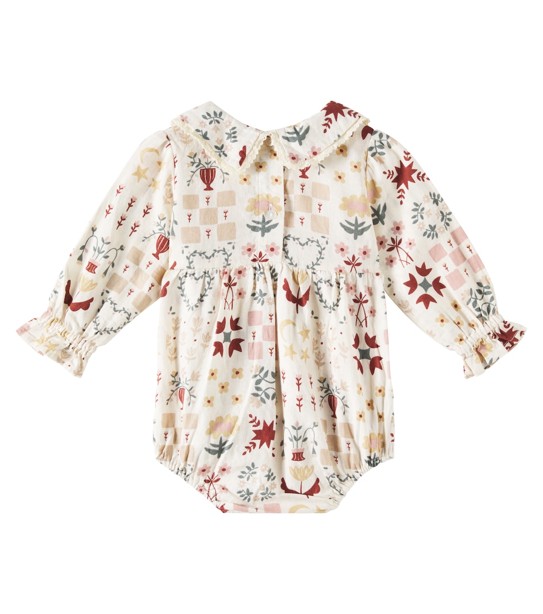 Baby Cora floral linen-blend bodysuit | Rylee + Cru