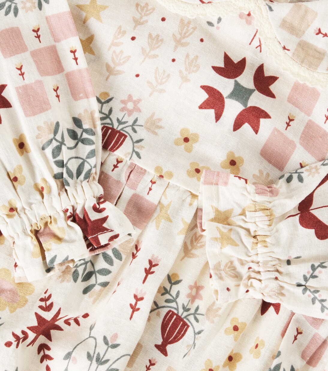 Baby Cora floral linen-blend bodysuit | Rylee + Cru