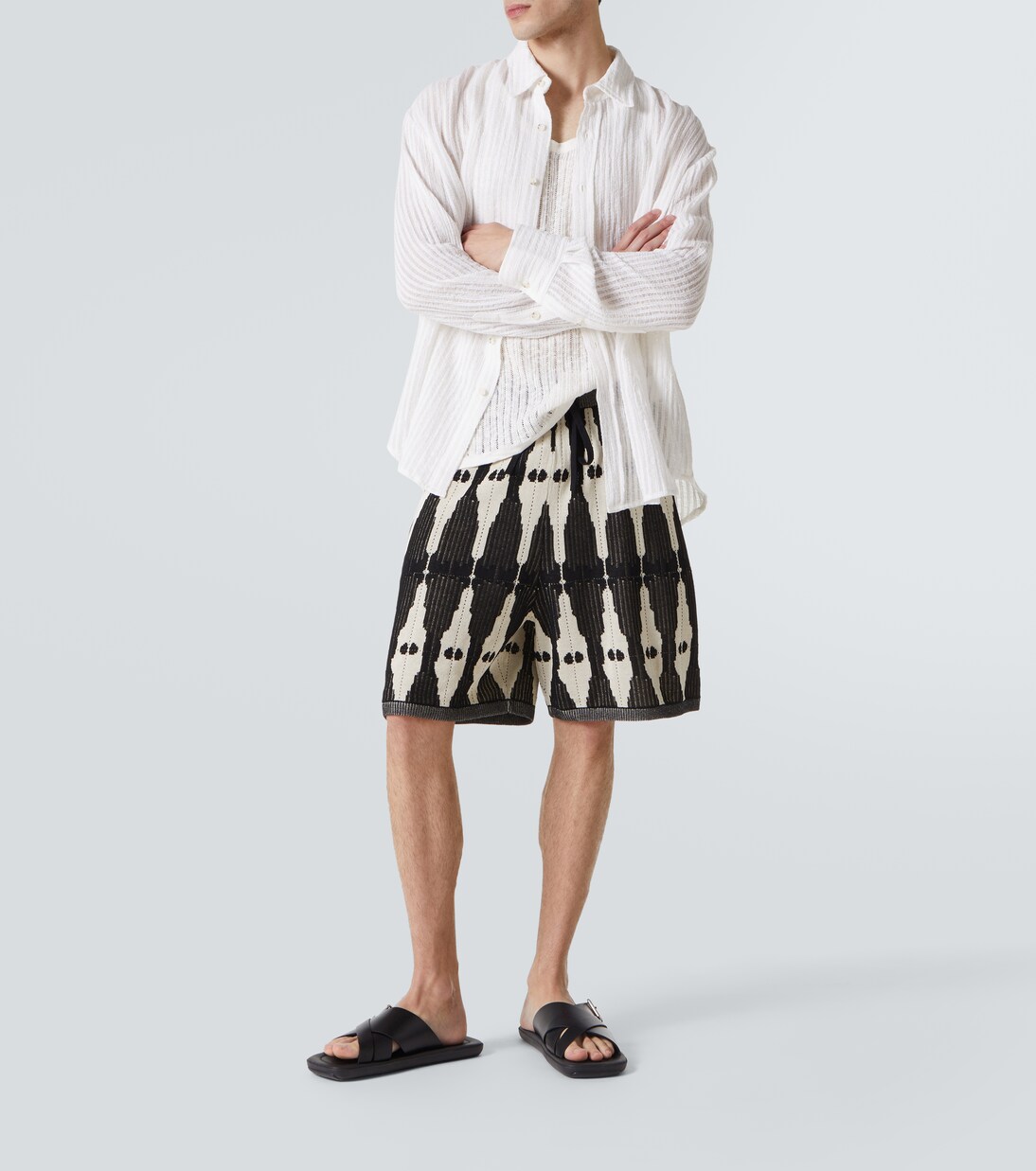Ritual knitted jacquard shorts | Commas