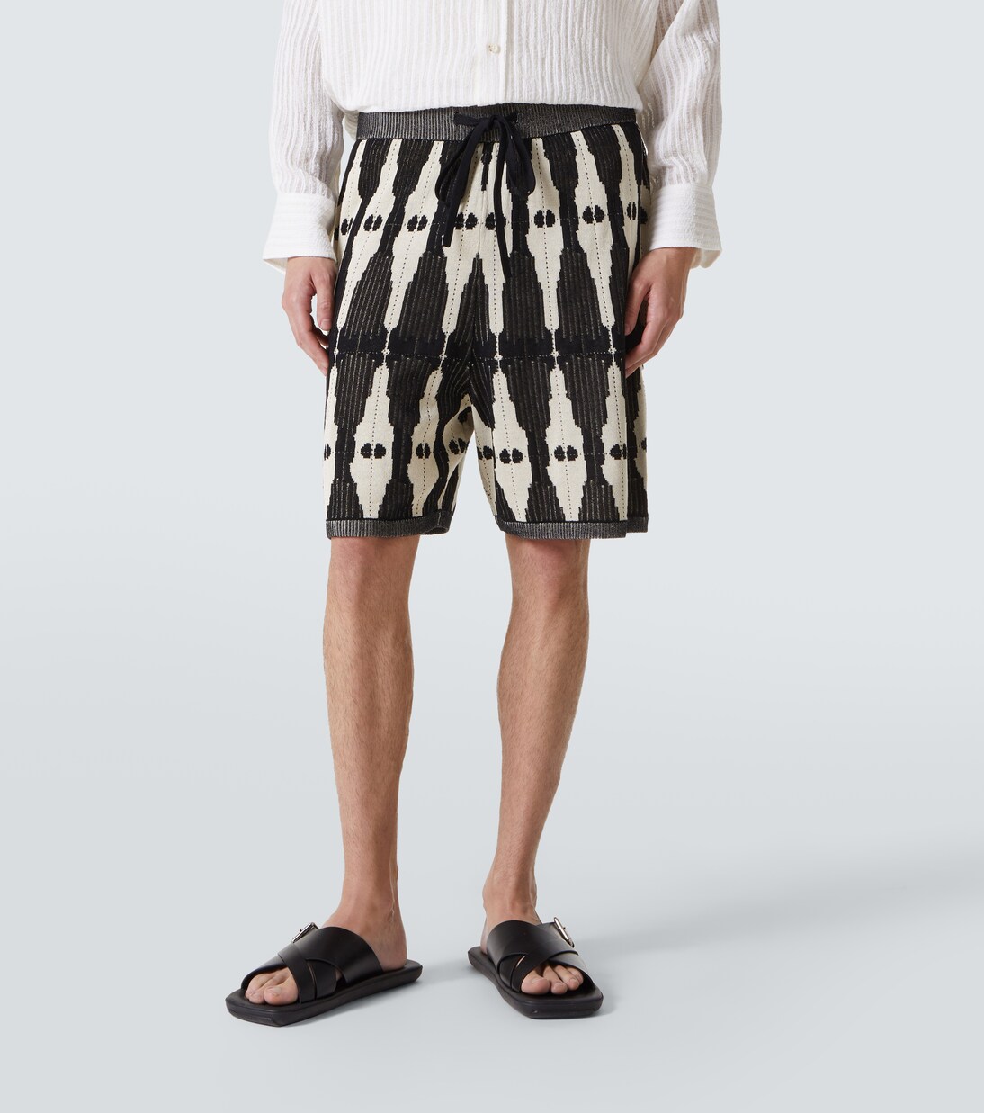 Ritual knitted jacquard shorts | Commas