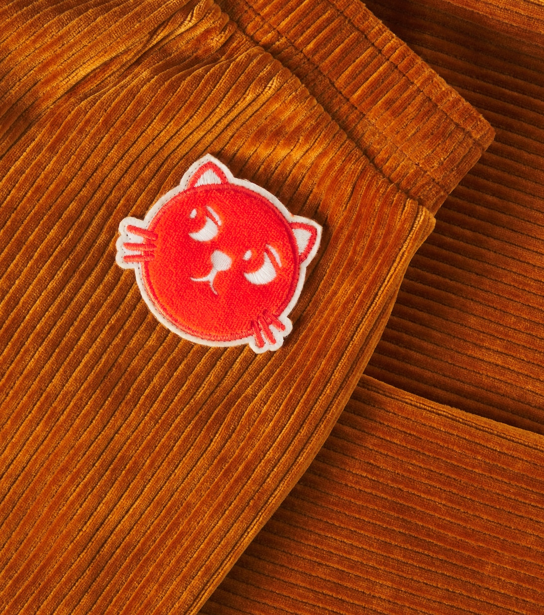 Cats cotton-blend corduroy straight pants | Mini Rodini