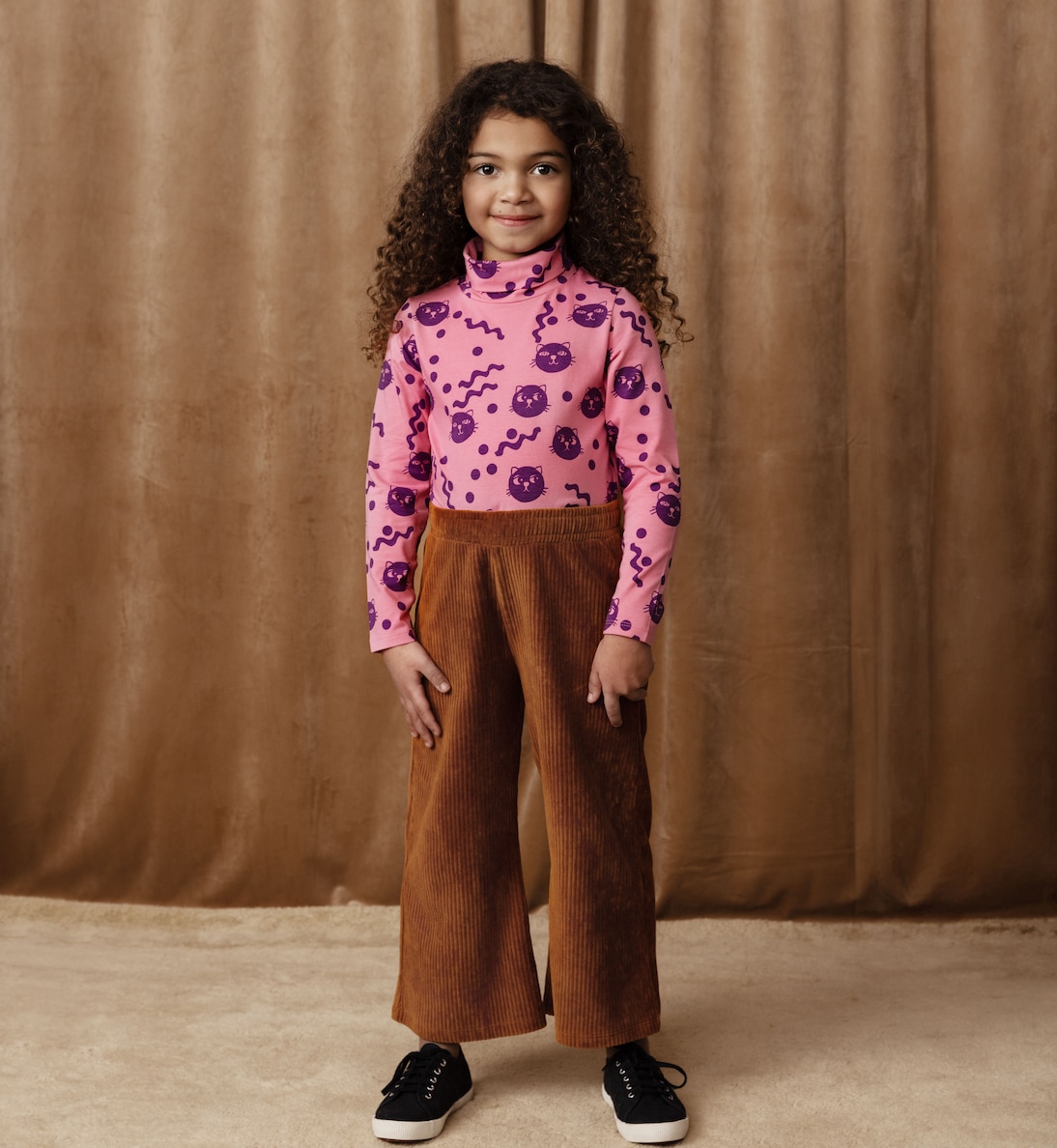 Cats cotton-blend corduroy straight pants | Mini Rodini