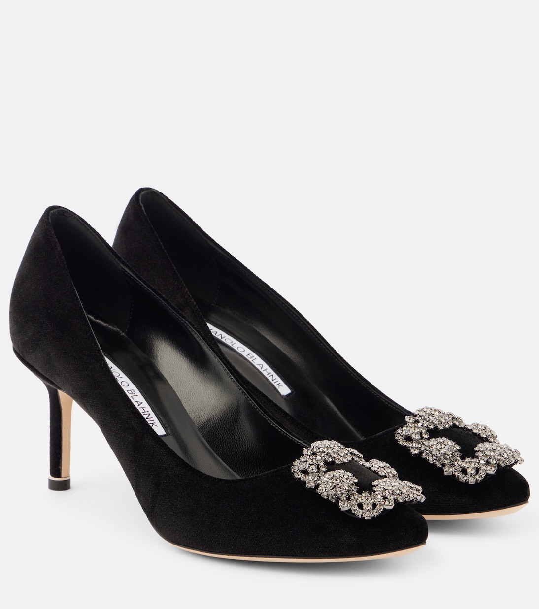 Hangisi 70 embellished velvet pumps | Manolo Blahnik