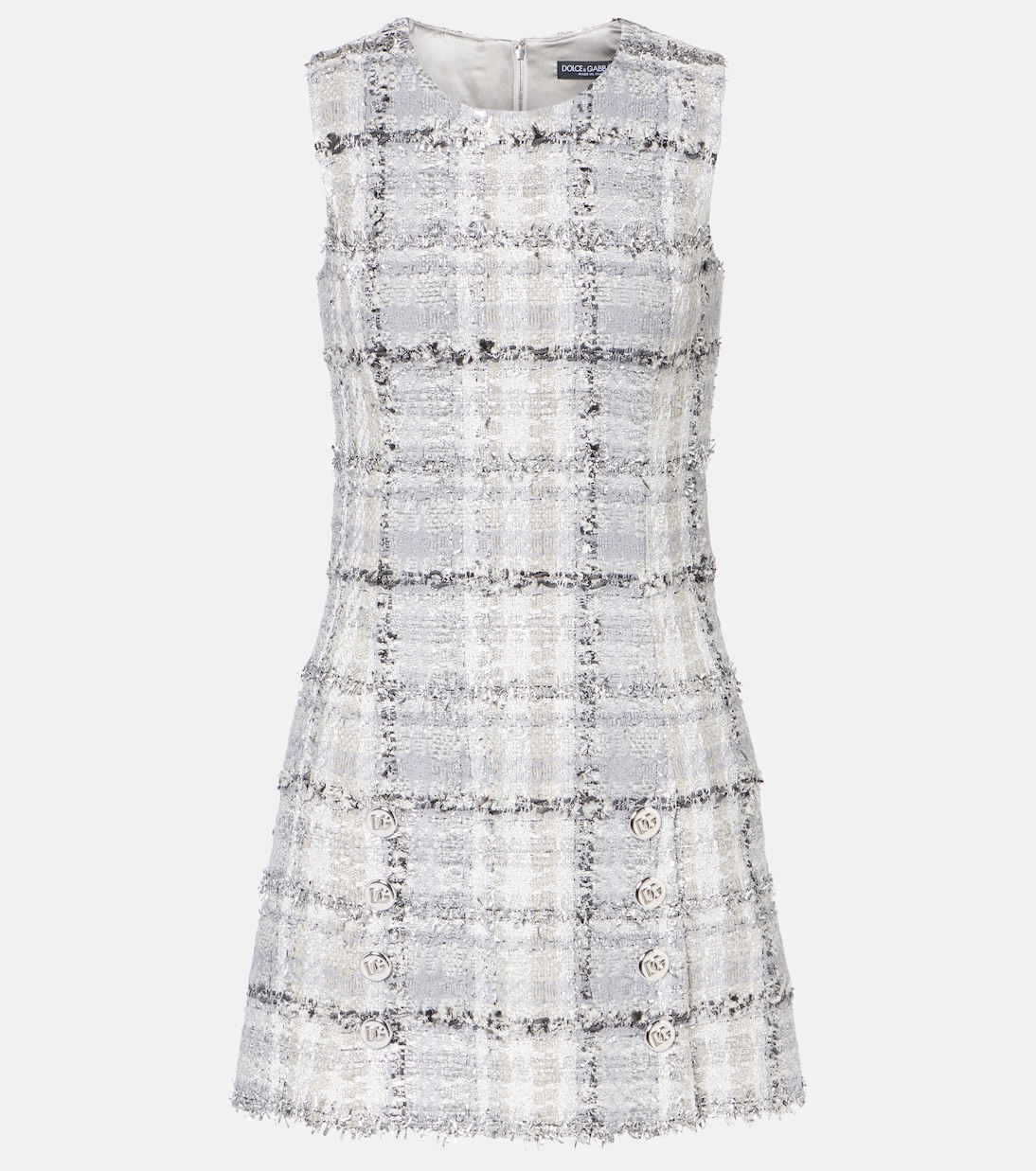 Checked lamé tweed minidress | Dolce&Gabbana
