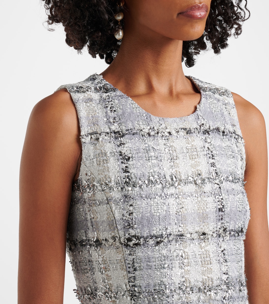 Checked lamé tweed minidress | Dolce&Gabbana