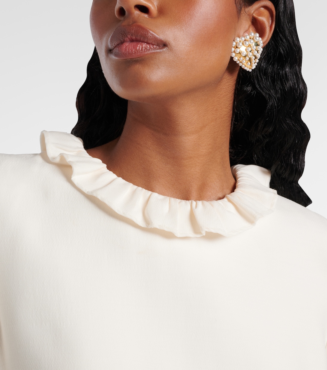 Clip-Ohrringe mit Zierperlen | Oscar de la Renta