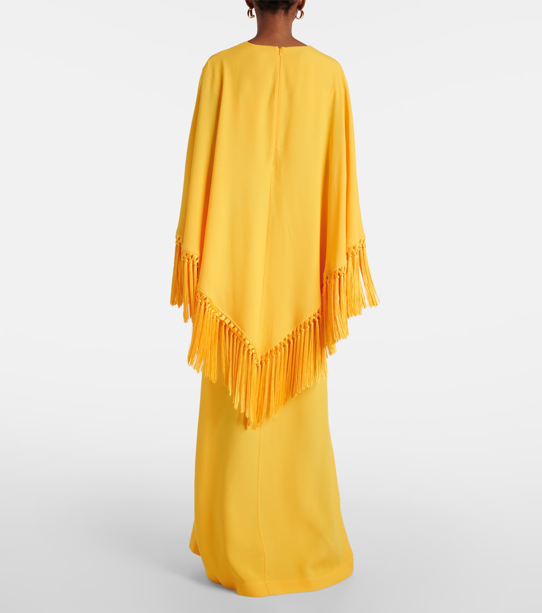 Fringed crêpe cady kaftan | Taller Marmo