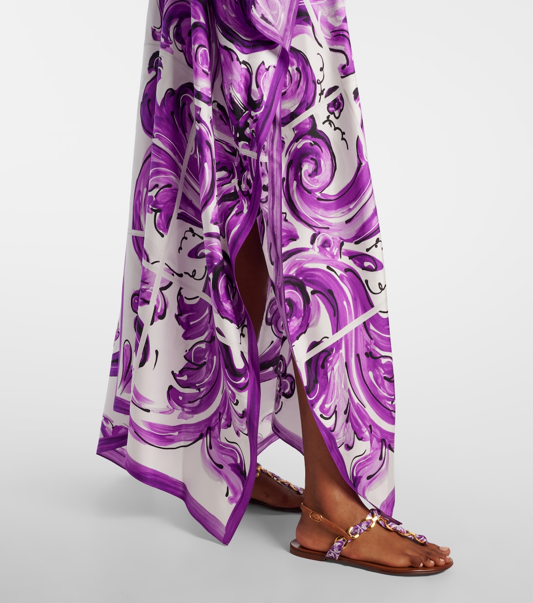 Majolica silk twill beach dress | Dolce&Gabbana