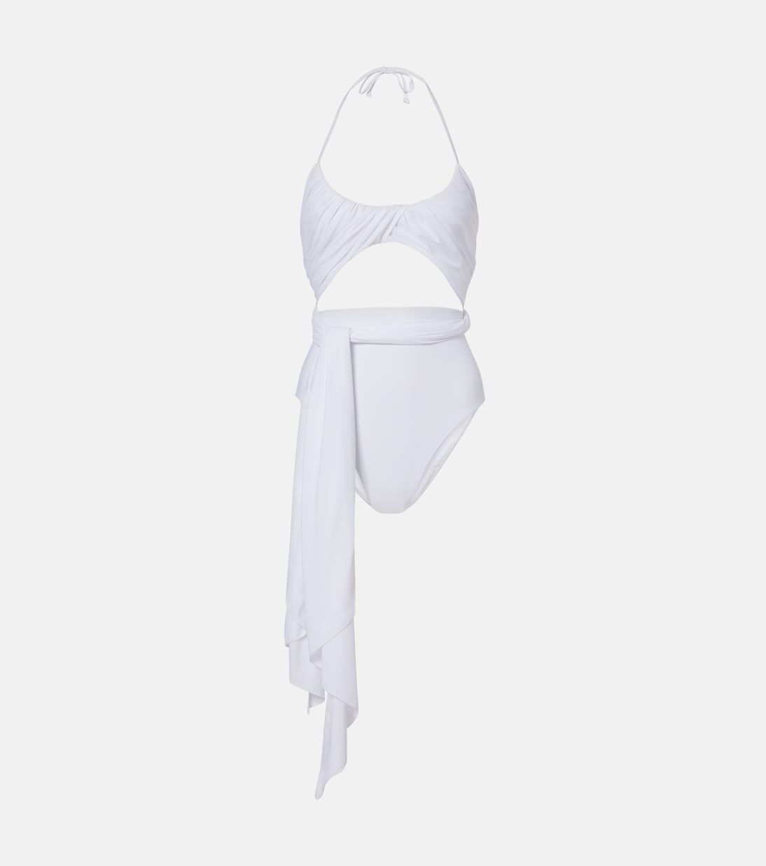 Draped halterneck swimsuit  | Alaïa