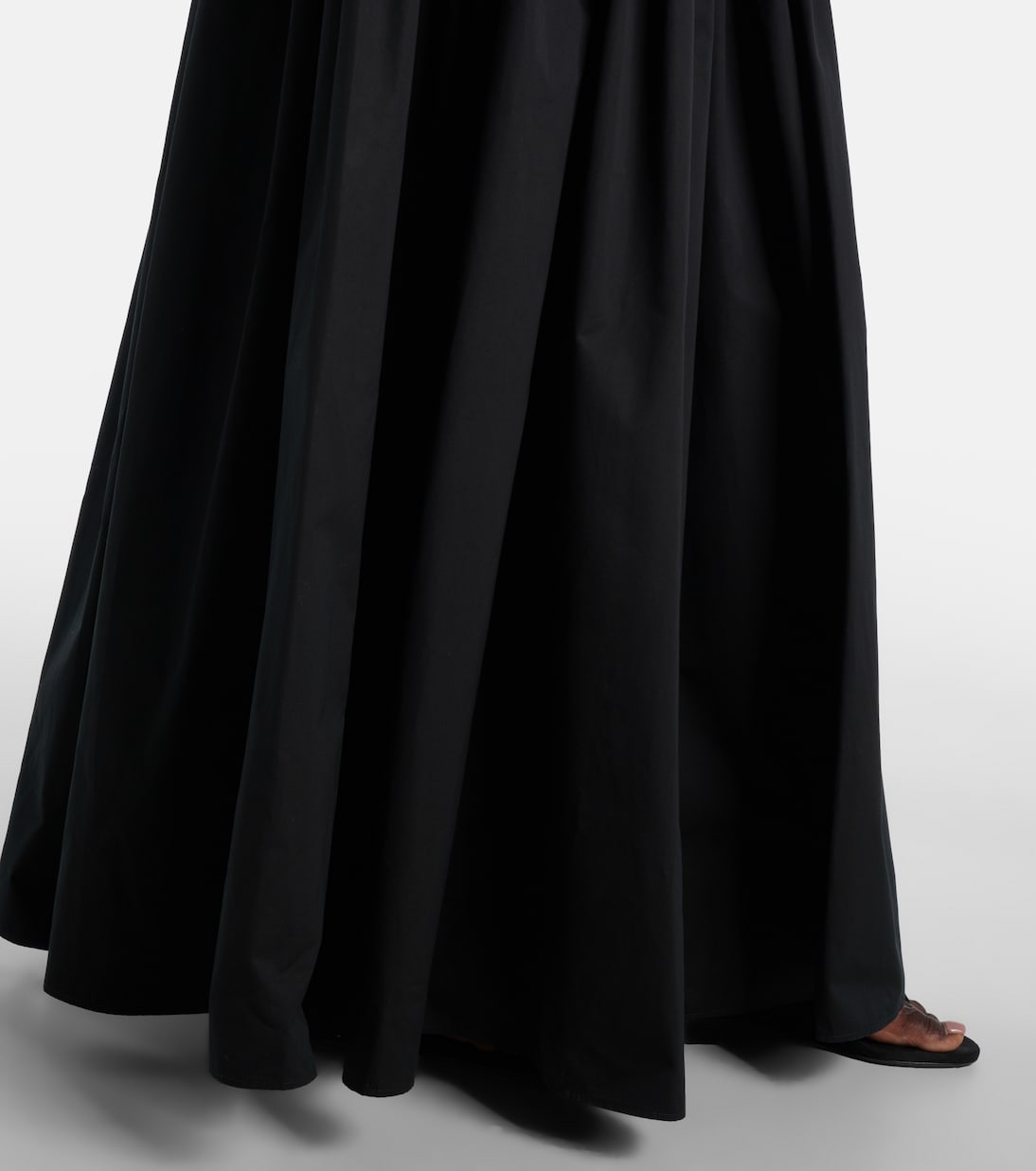 Gathered cotton poplin maxi skirt | Alaïa