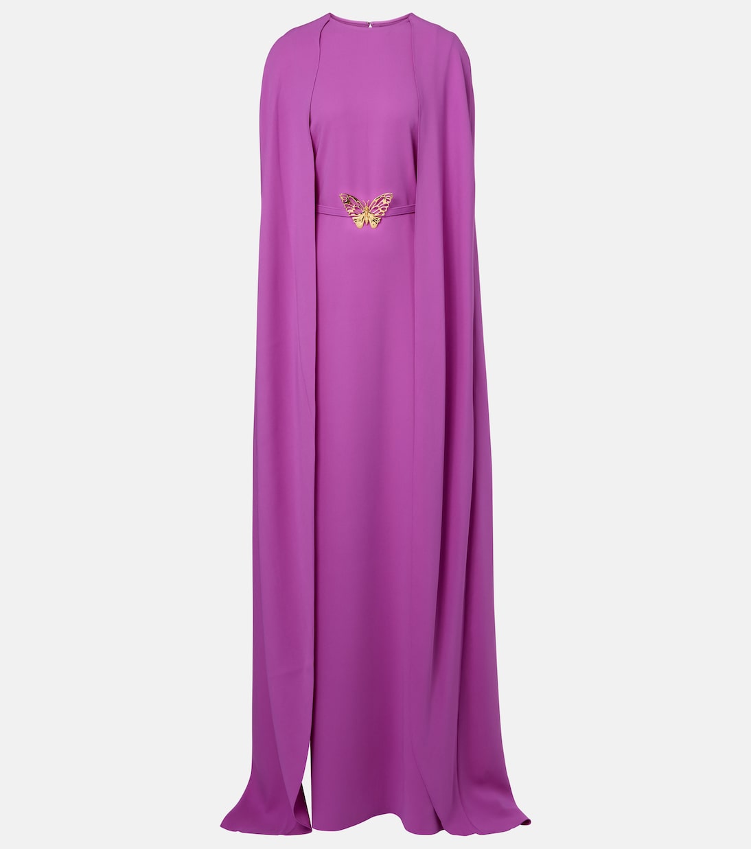 Caped silk-blend gown | Oscar de la Renta