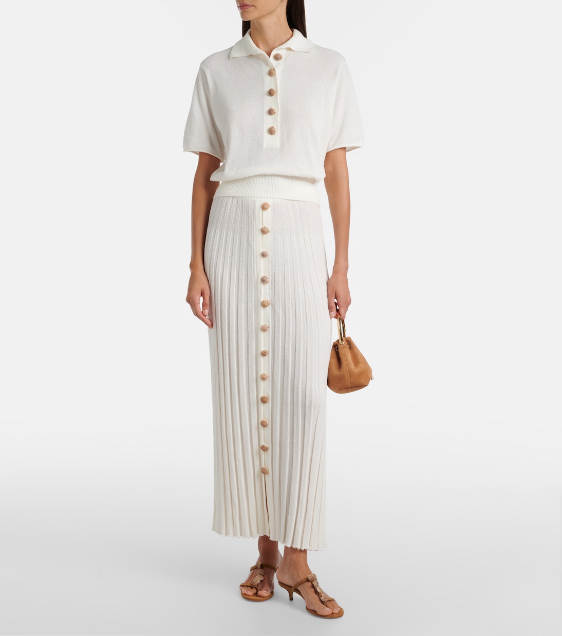 Top Sundial Shell en coton mélangé | Christopher Esber