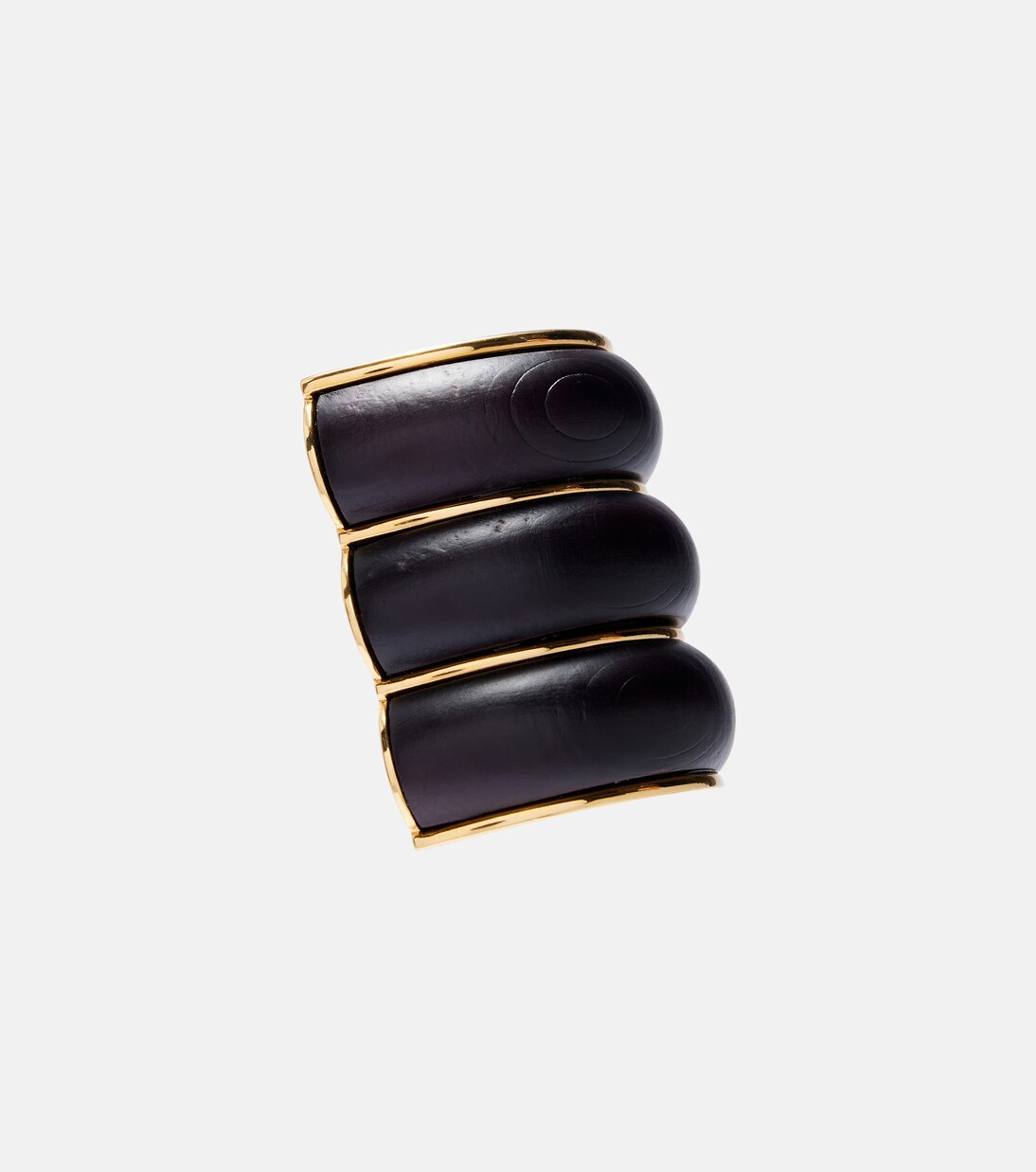 Bumper wooden clip-on earrings | Alaïa