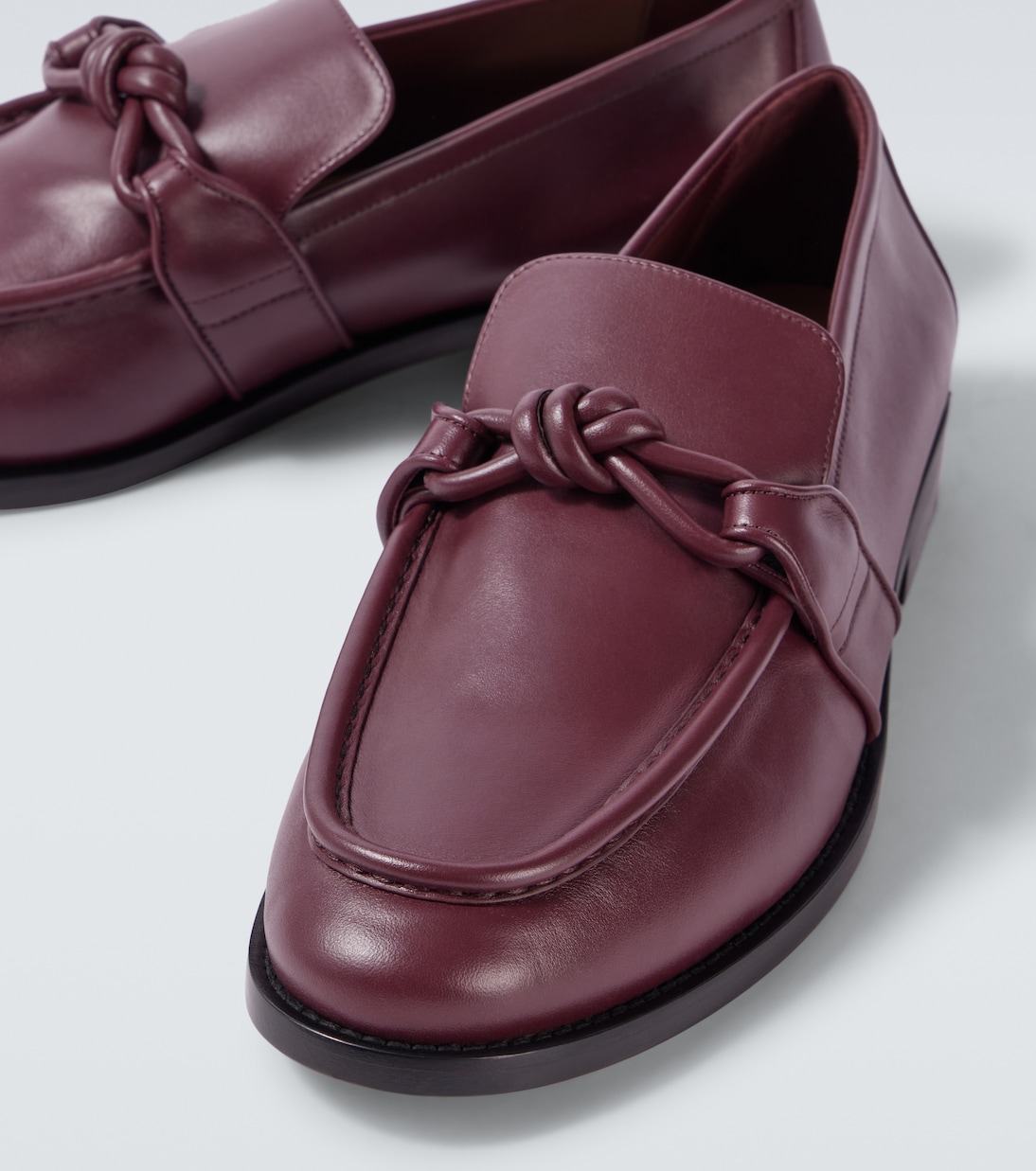 Astaire Knot leather loafers | Bottega Veneta