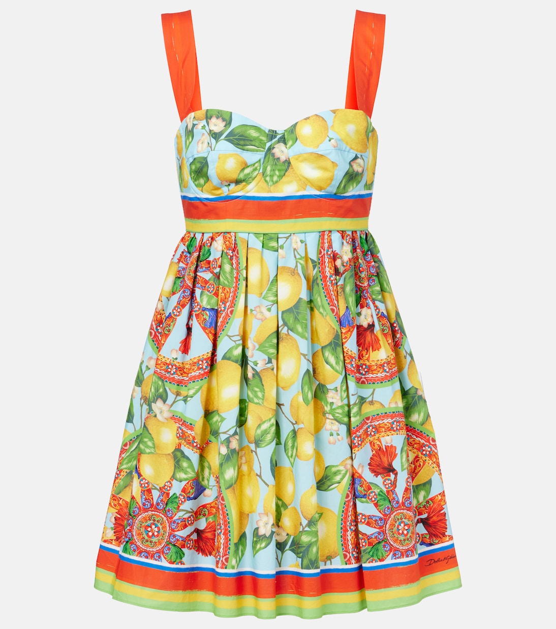 Printed cotton mini dress  | Dolce&Gabbana