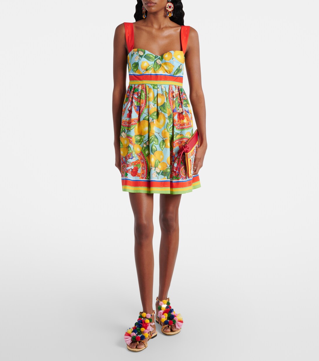 Printed cotton mini dress  | Dolce&Gabbana