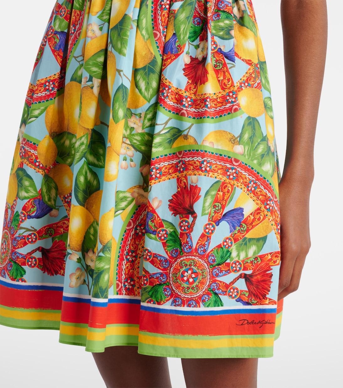 Printed cotton mini dress  | Dolce&Gabbana