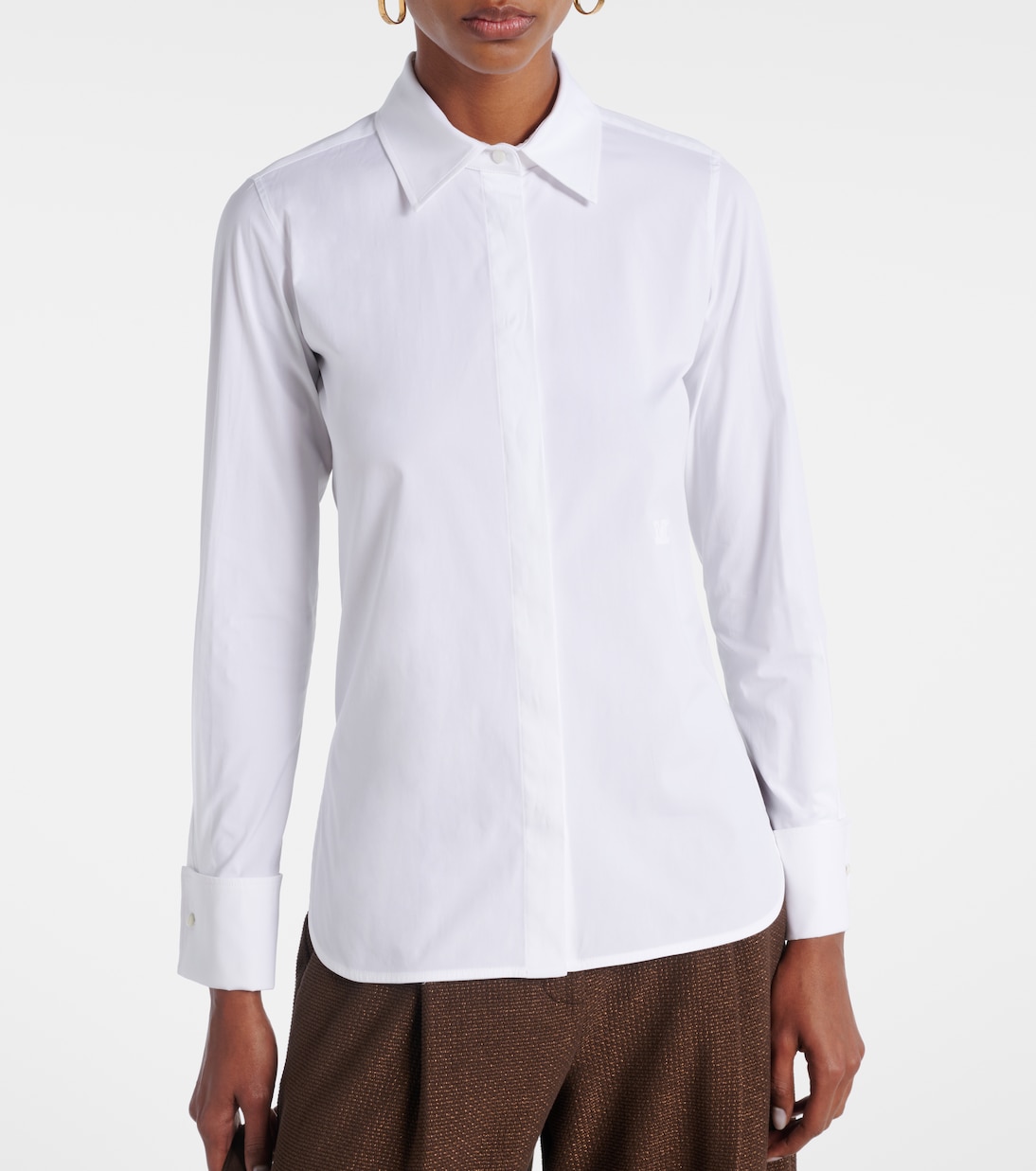 Camisa Knut de popelín en mezcla de algodón | Max Mara