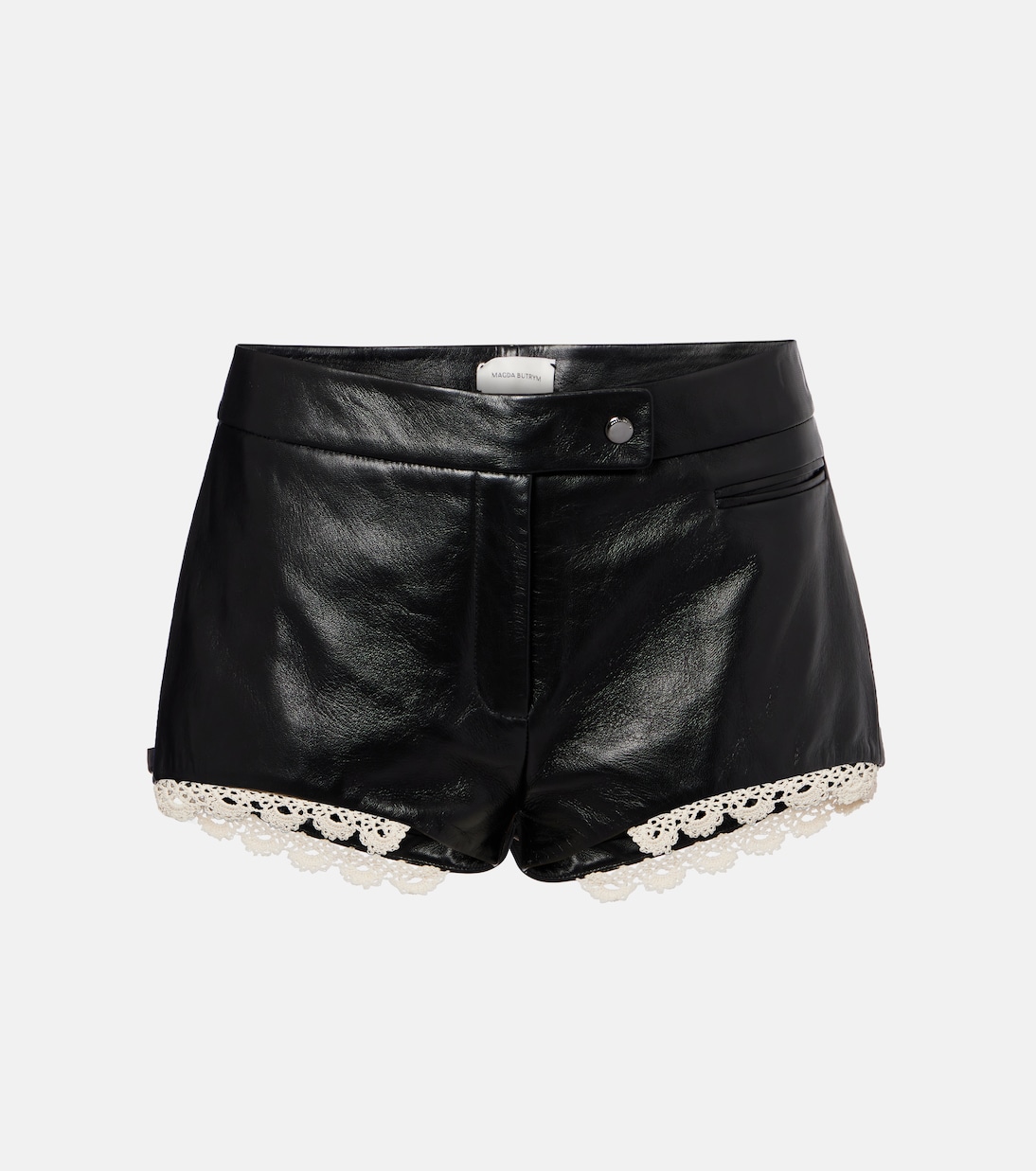Lace-trimmed leather shorts | Magda Butrym