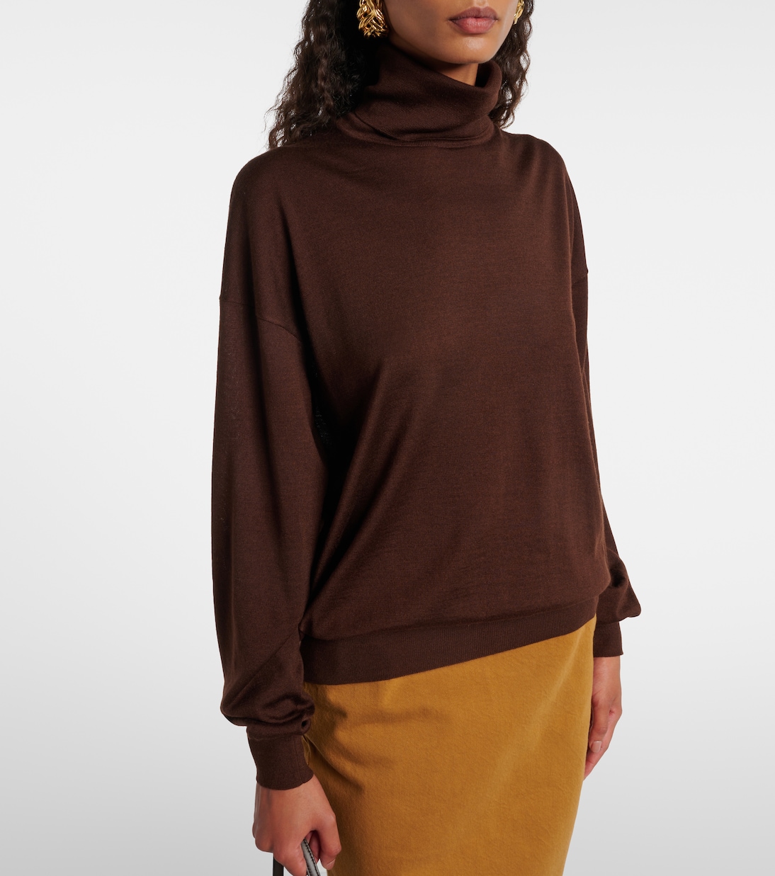 Rollkragenpullover aus Wolle, Kaschmir und Seide | Saint Laurent