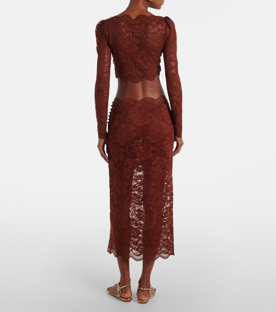 Floral lace crop top | Rabanne