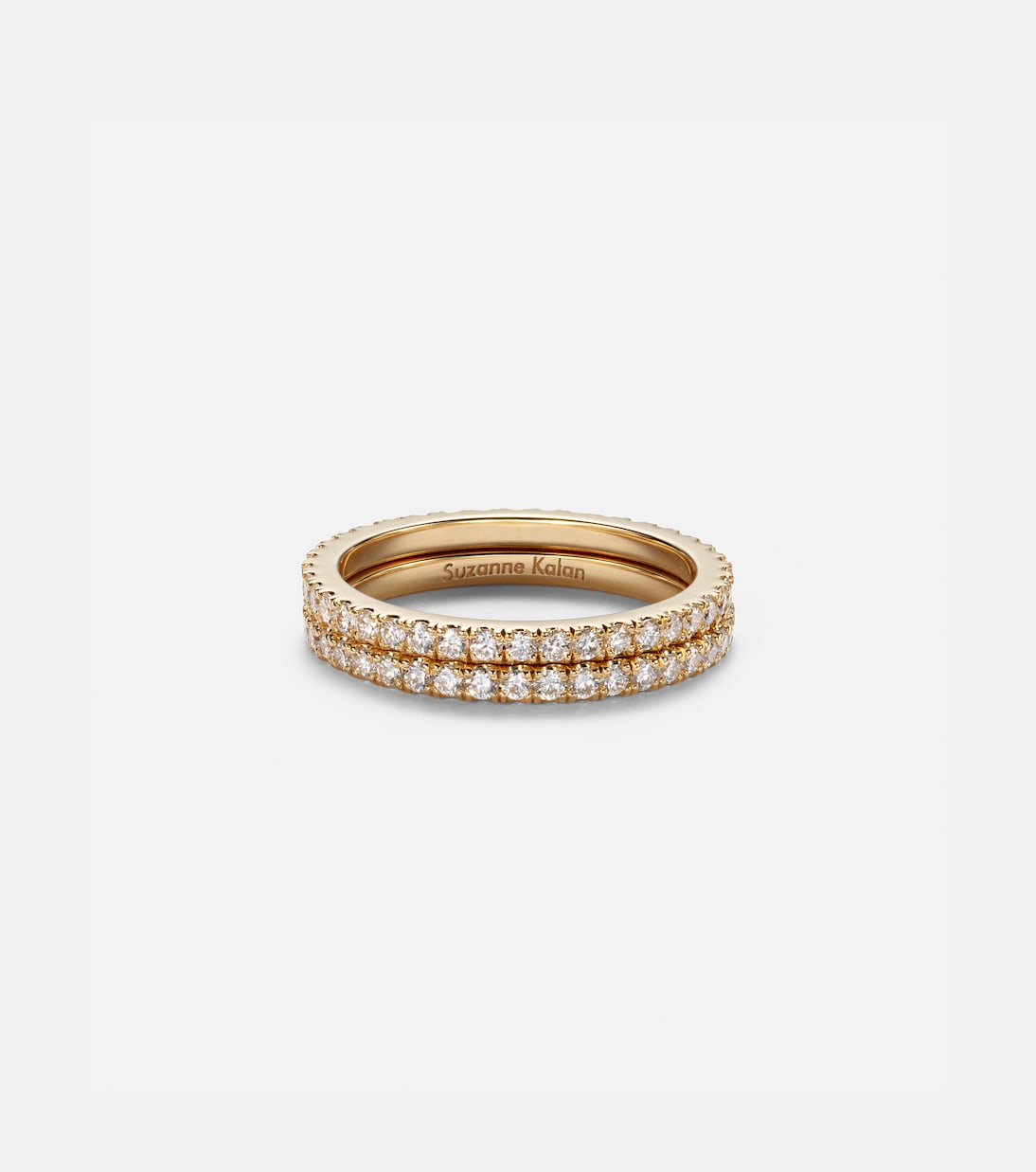Anneaux de superposition pour bague connectée Midi en or 18 ct et diamants | Suzanne Kalan