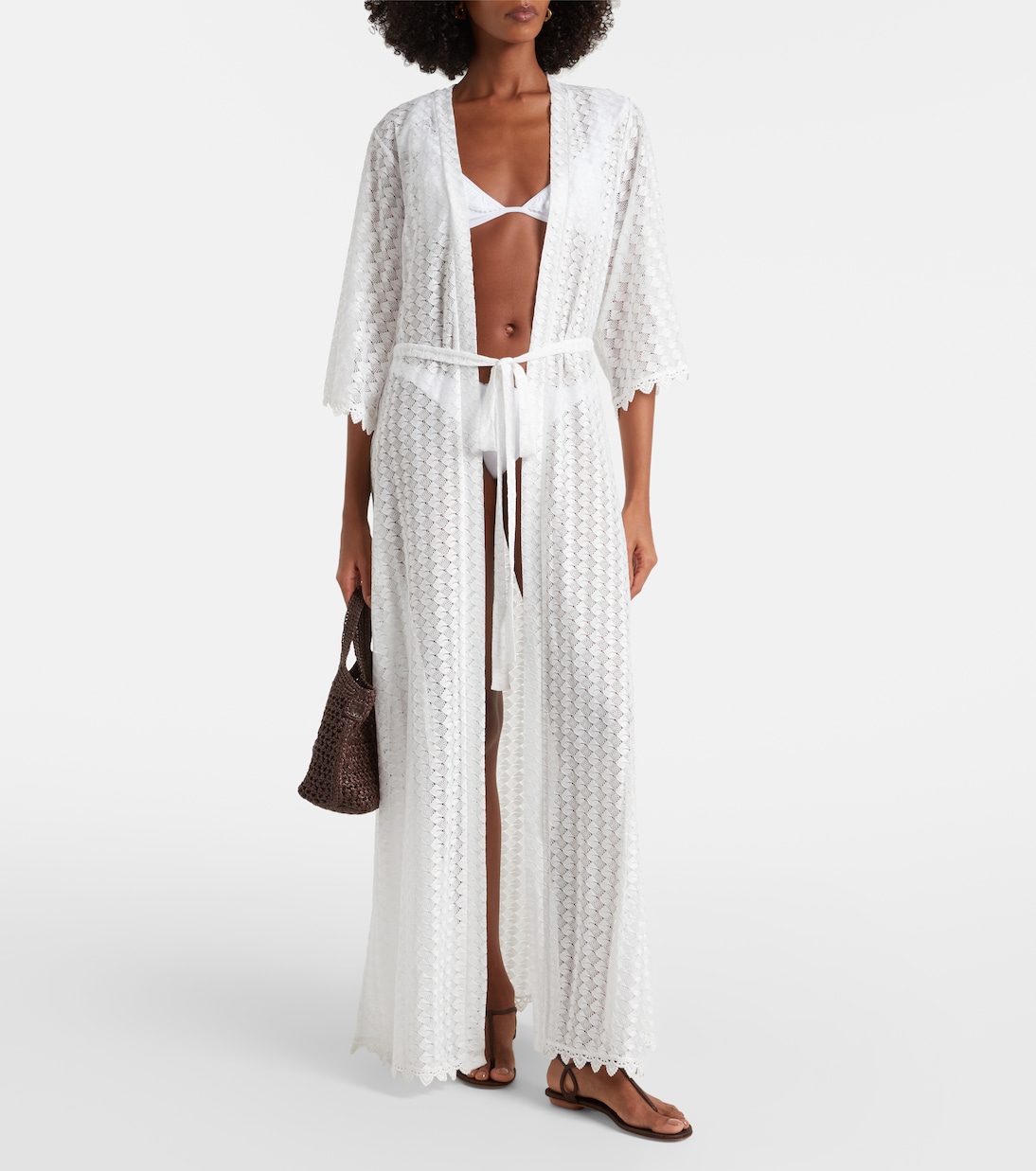 Tali scalloped sheer kaftan | Melissa Odabash