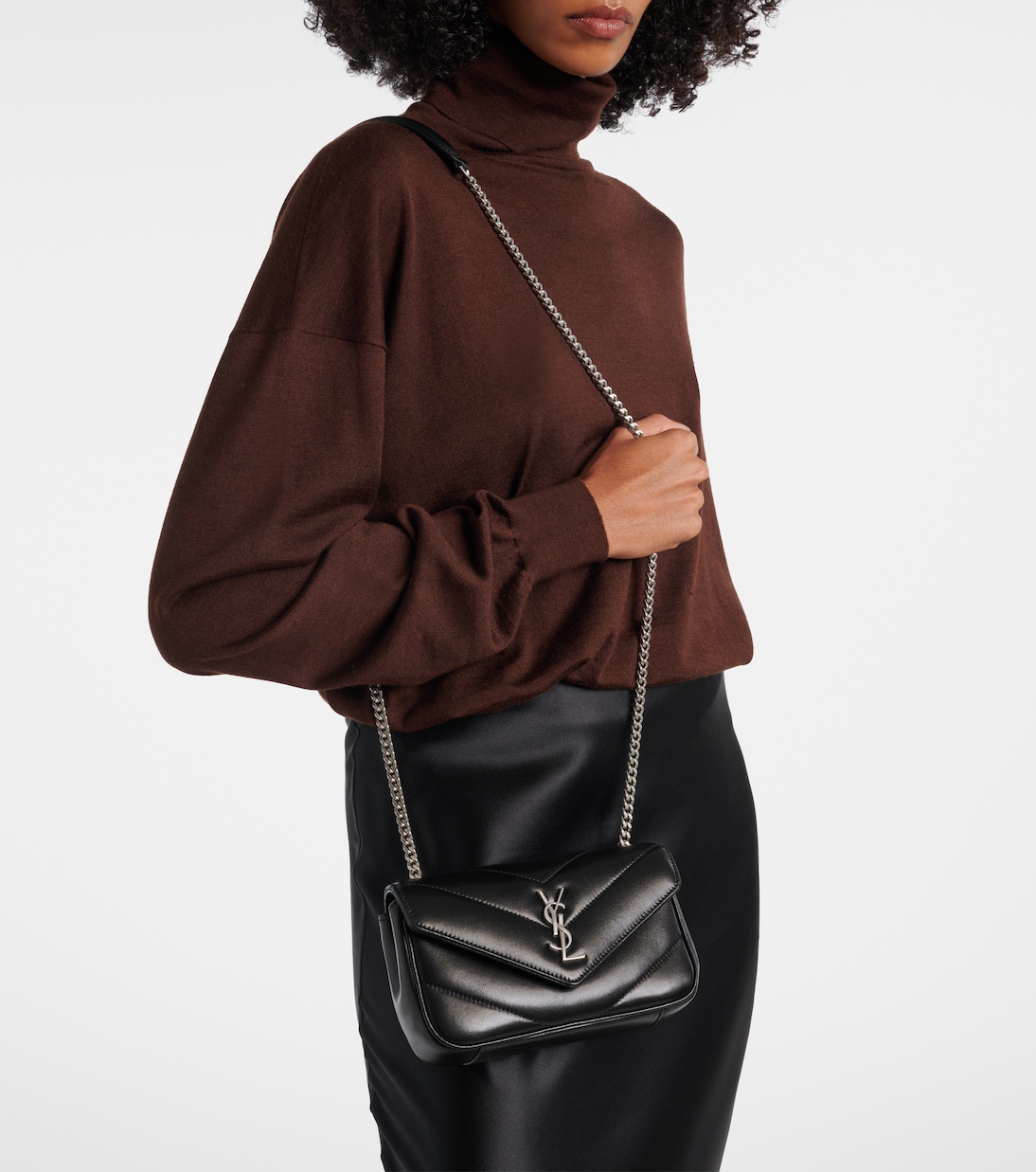 Loulou Mini leather crossbody bag | Saint Laurent