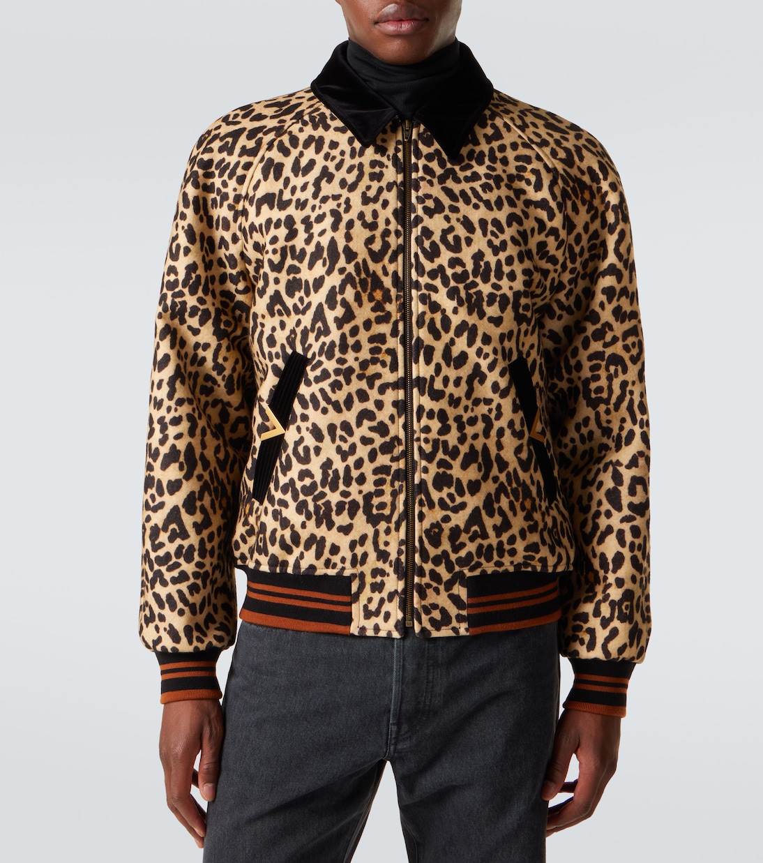 Bedrucktes Blouson VGold aus Wolle | Valentino