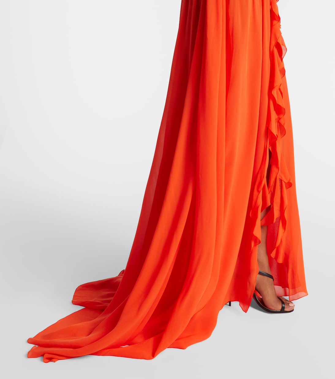Ruffled georgette gown | Blumarine