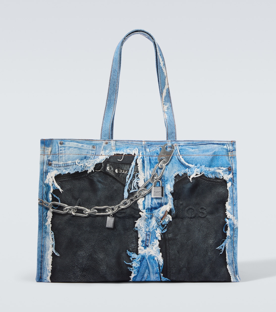 Trompe-l’œil printed canvas tote bag | Acne Studios