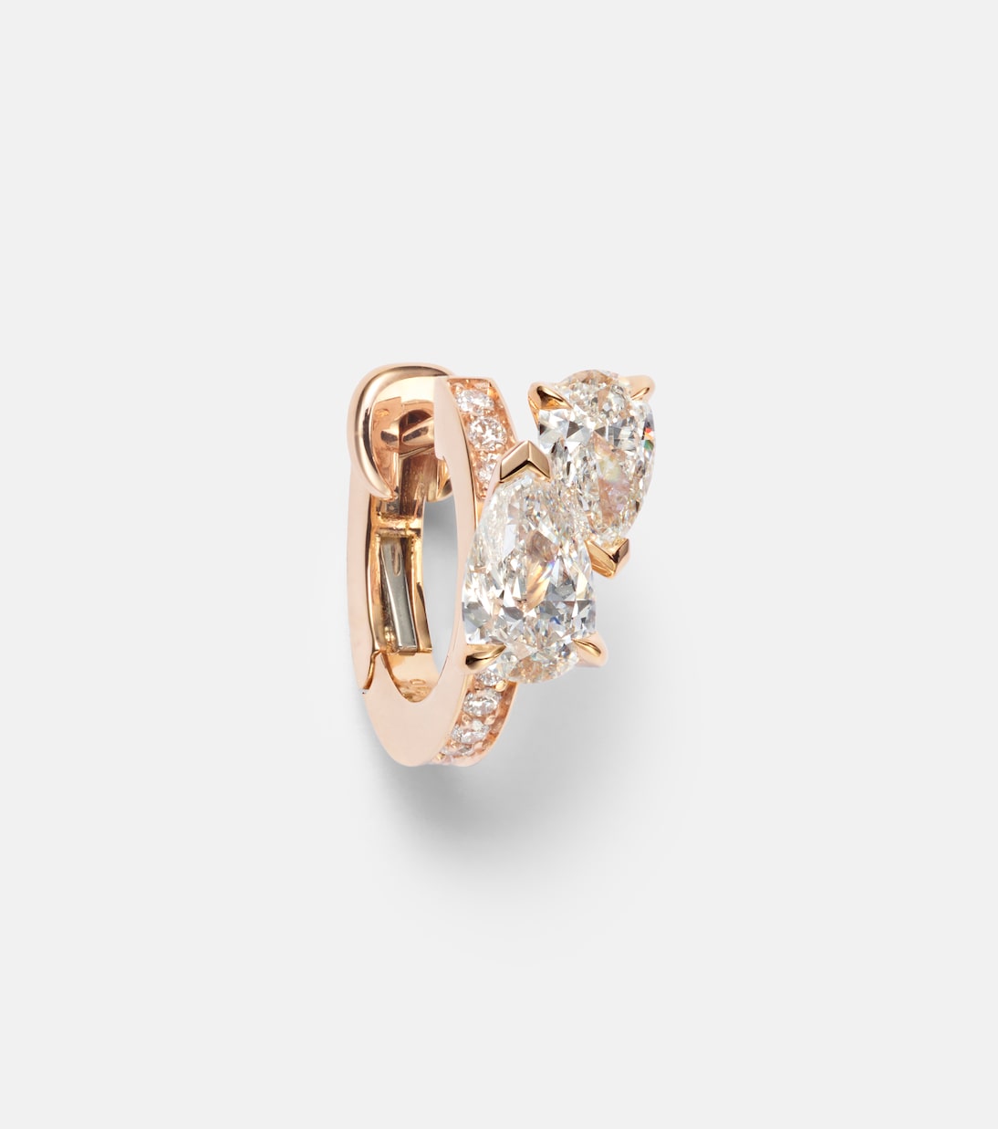 Pendiente individual Serti Sur Vide de oro rosa de 18 ct con diamantes | Repossi