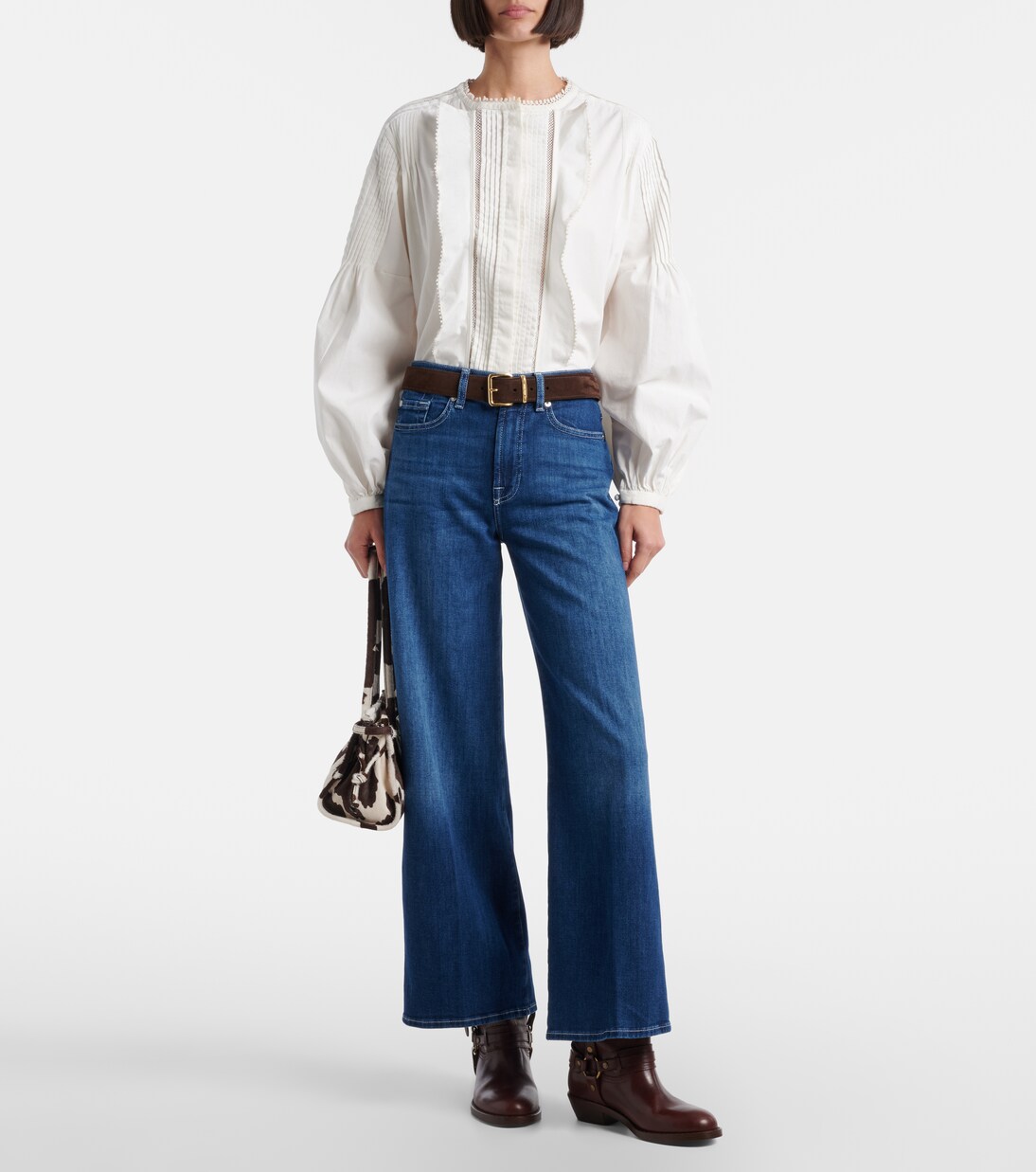 Lotta Ankle wide-leg jeans | 7 For All Mankind