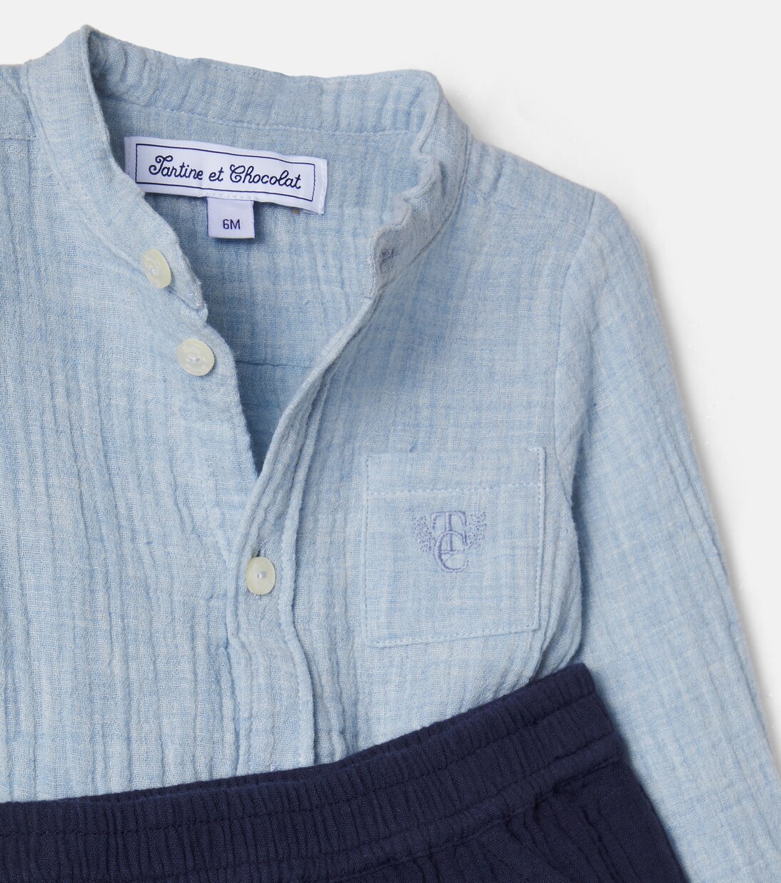 Baby cotton shirt and pants set | Tartine et Chocolat