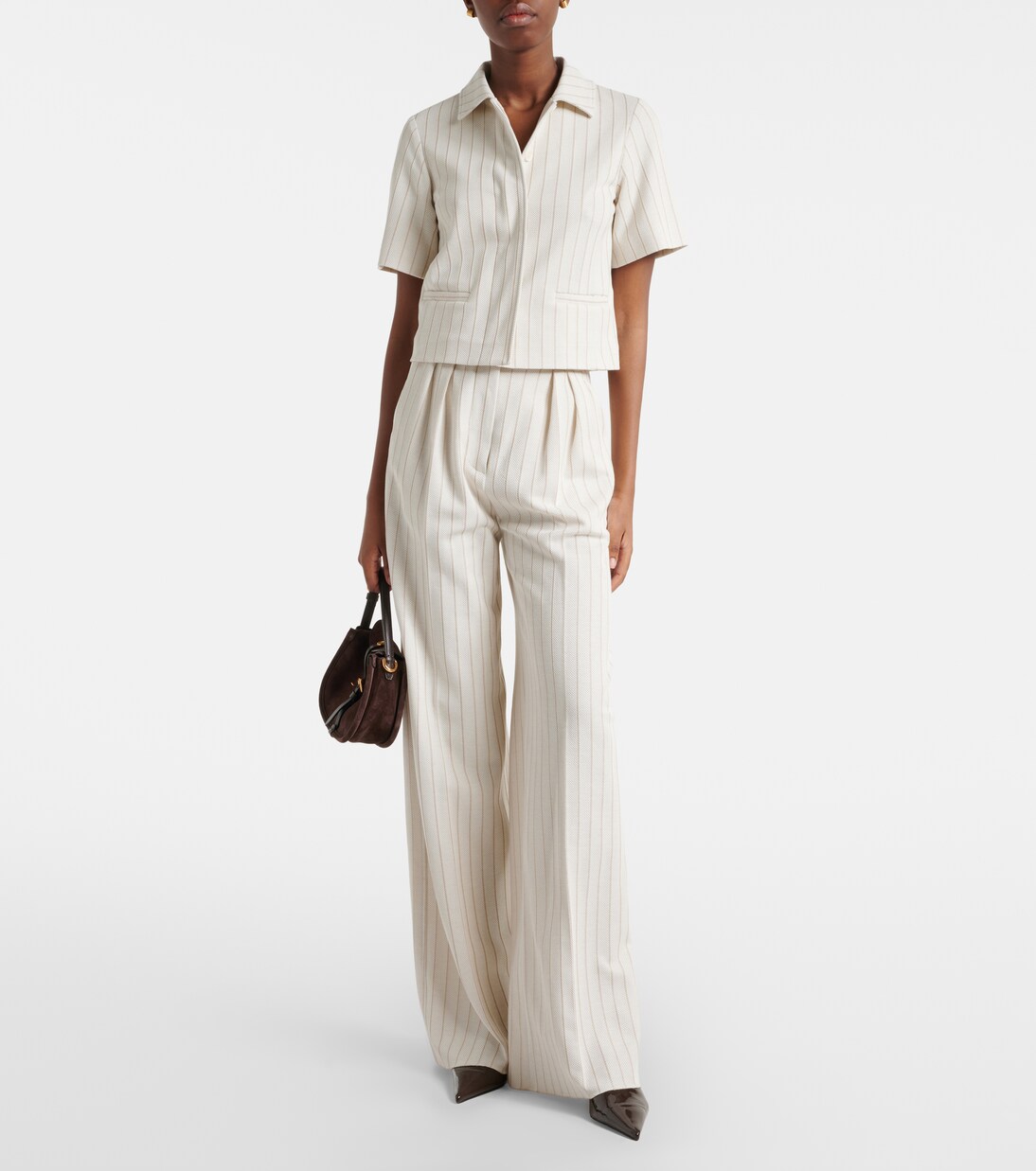 Pantalon ample Osso rayé en coton | Max Mara