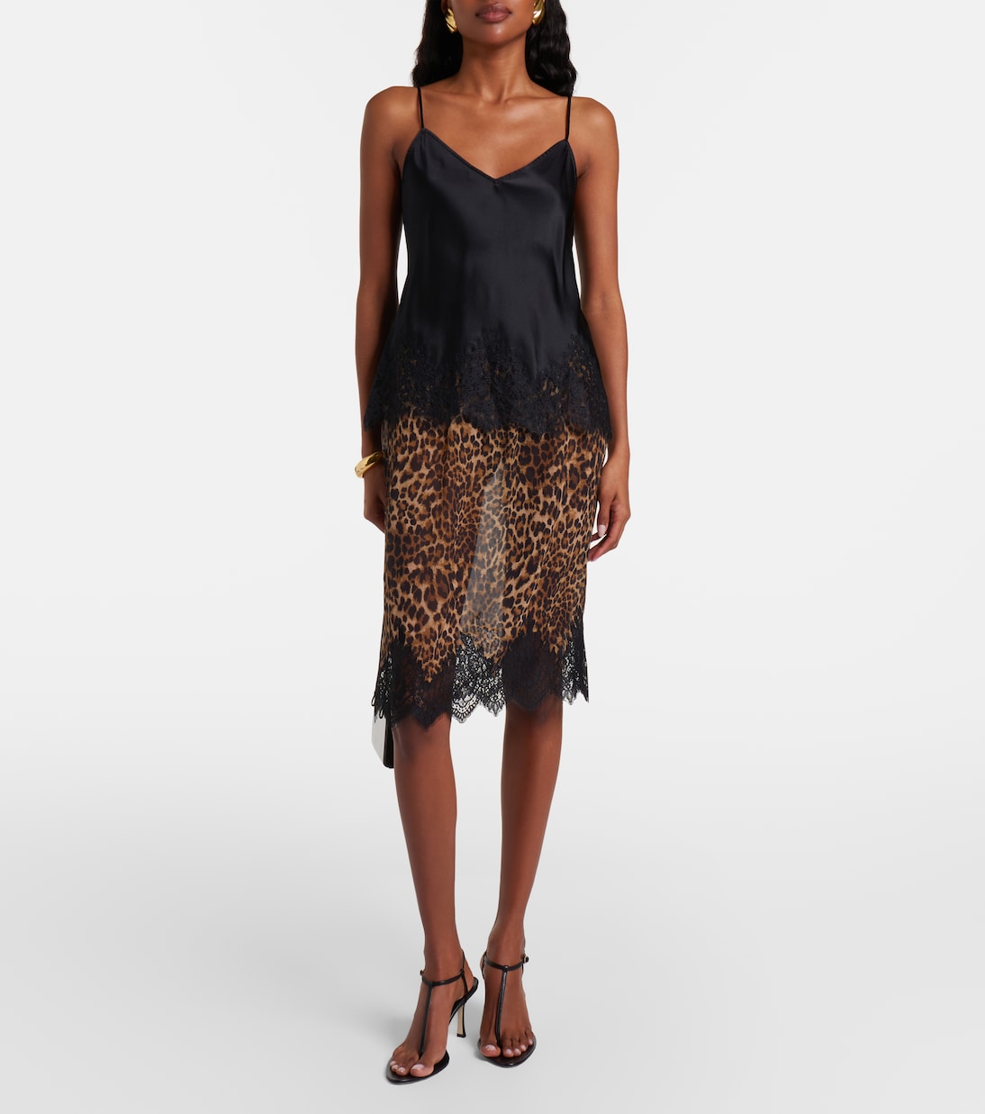 Thea animal-print silk midi skirt | Nili Lotan
