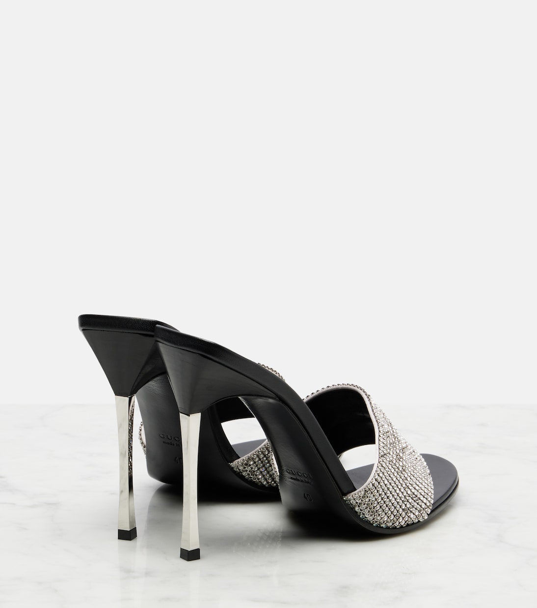 Bombshell 120 embellished satin mules | Gucci