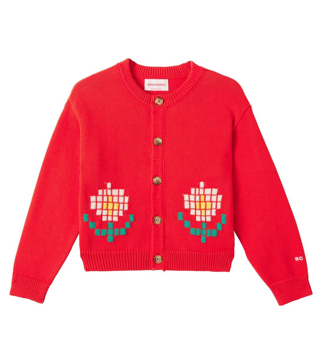 Cardigan intarsia en coton | Bobo Choses