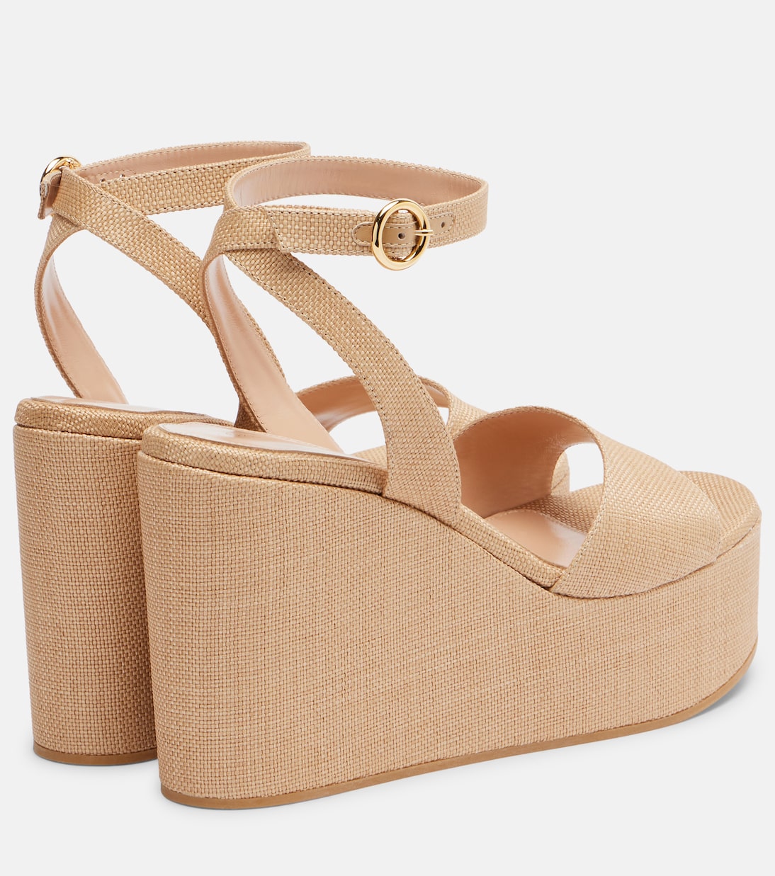 Haiti raffia platform wedge sandals | Gianvito Rossi