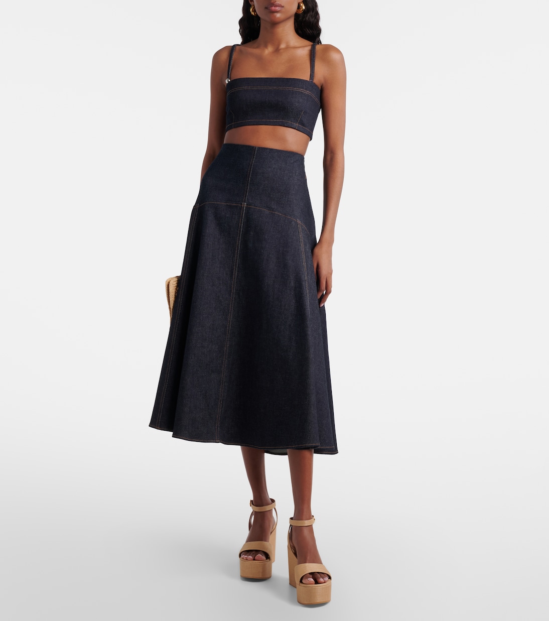 Haiti raffia platform wedge sandals | Gianvito Rossi