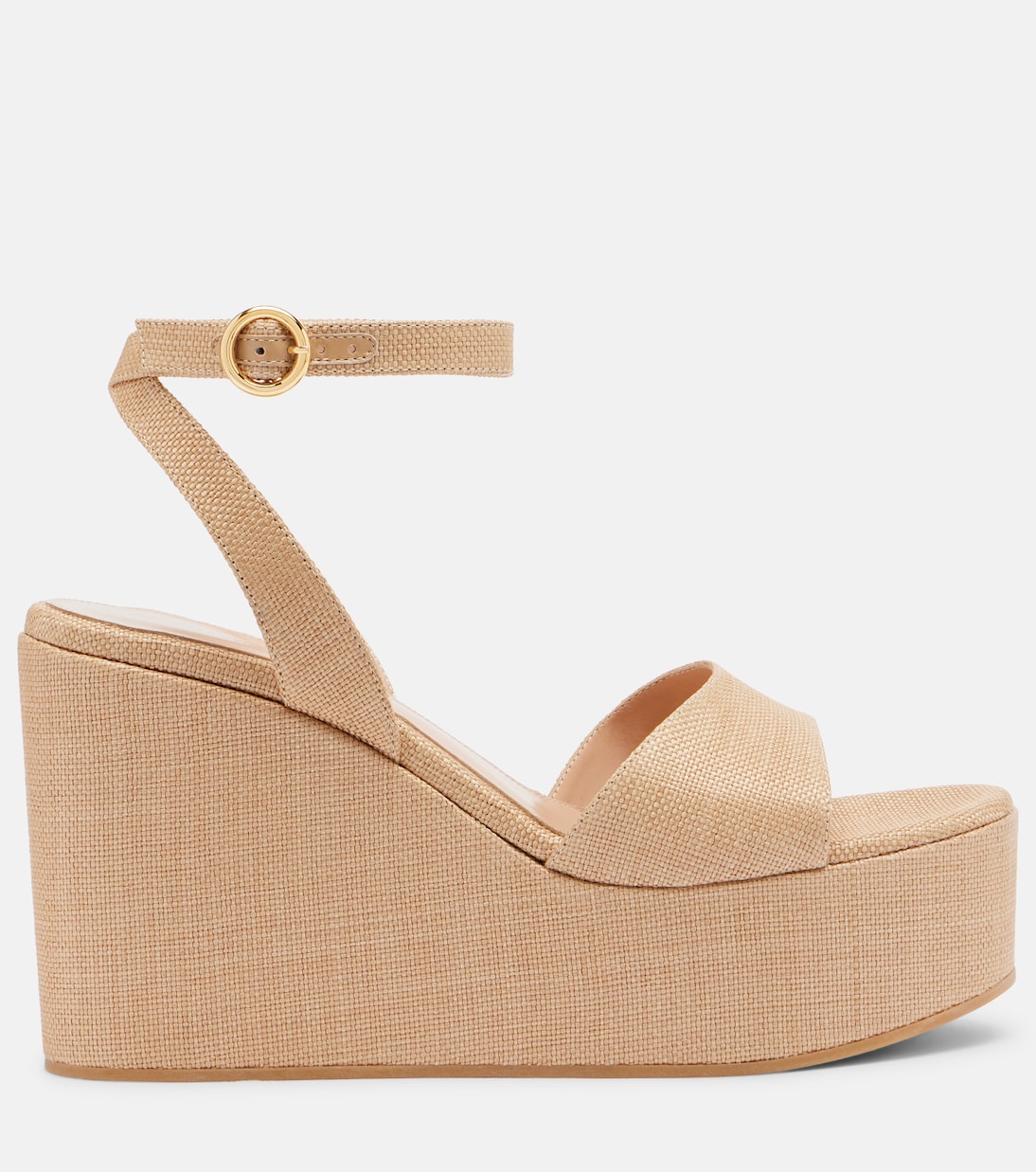 Haiti raffia platform wedge sandals | Gianvito Rossi
