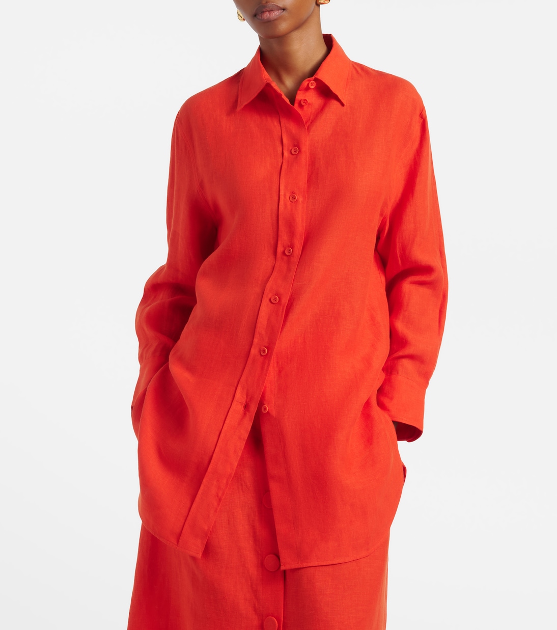 Mignonnette大廓形亚麻衬衫 | Eres