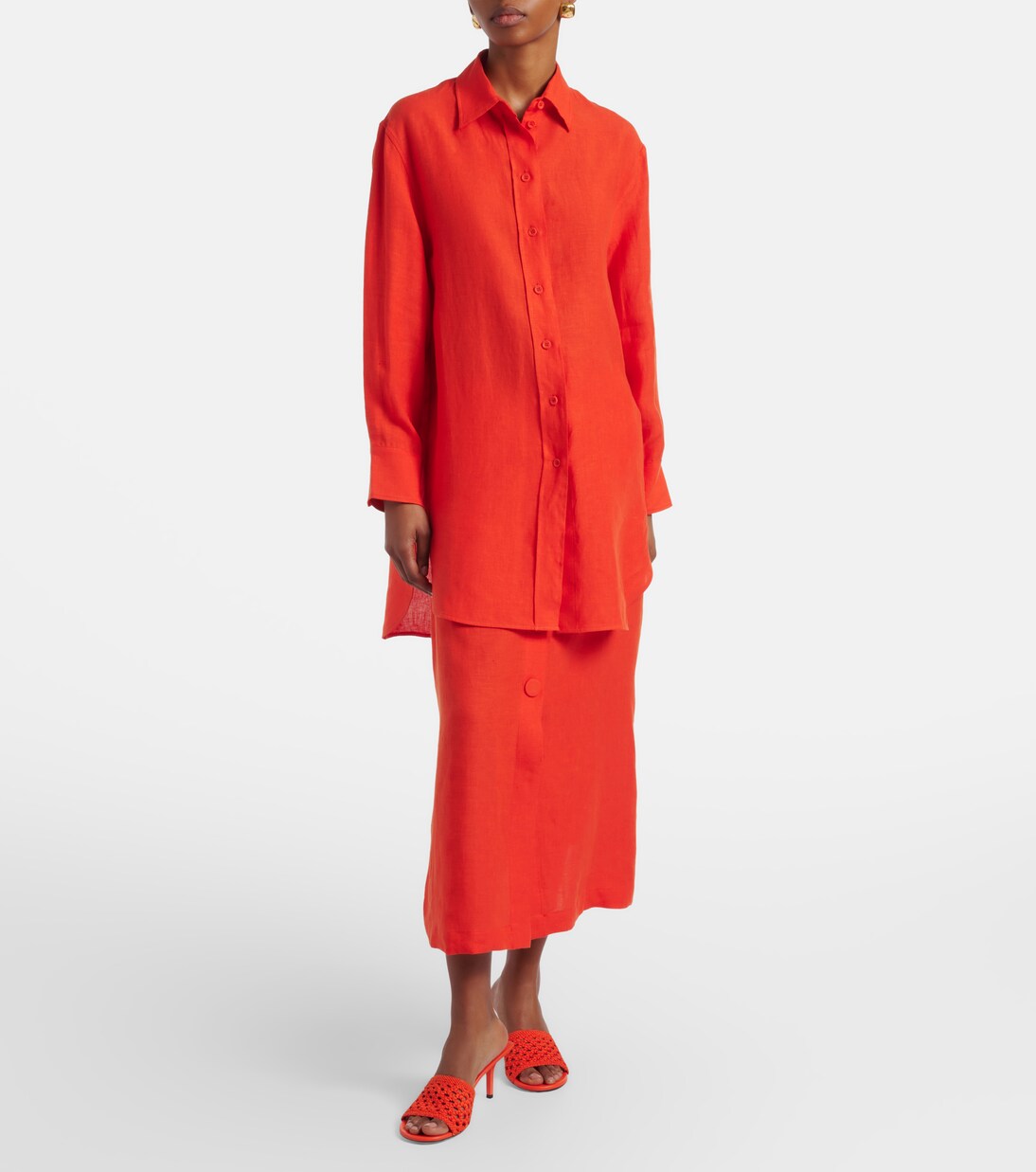 Mignonnette大廓形亚麻衬衫 | Eres