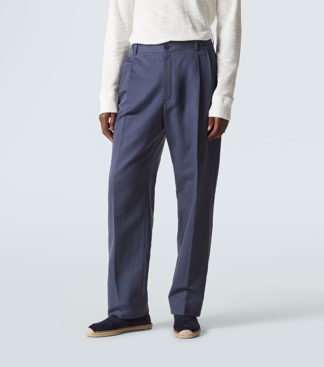 Linen and cotton straight pants | Brioni