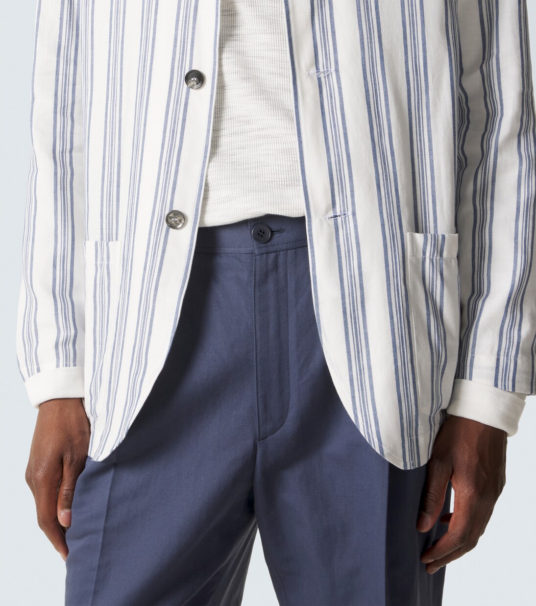 Linen and cotton straight pants | Brioni