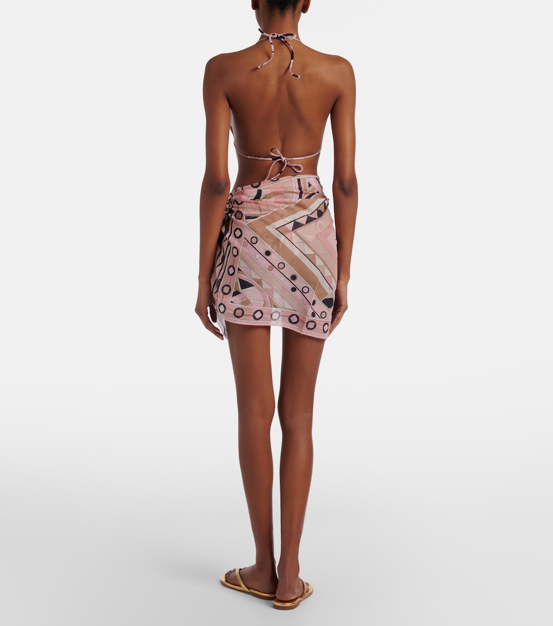 Mixed Print cotton beach cover-up | Pucci