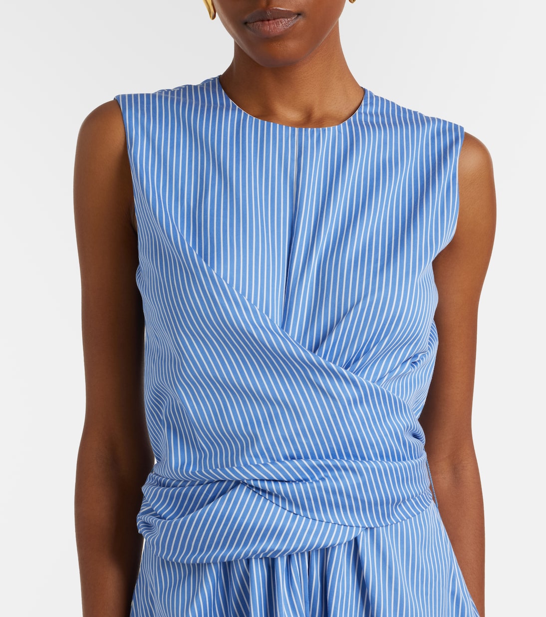 Vestido midi Penny de algodón a rayas | Altuzarra