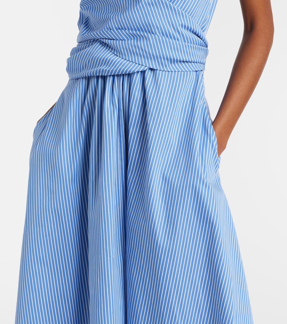 Vestido midi Penny de algodón a rayas | Altuzarra